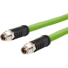 Triton METZ CONNECT Kabel połączeniowy M12 męski -M12 męski, 8-biegunowy z kodem X, prosty-prawy, łańcuch nadążny, 10 m