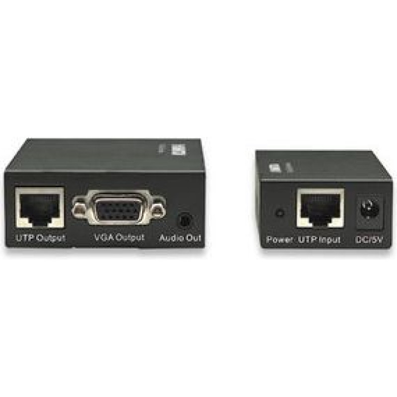 Manhattan System przekazu sygnału AV Manhattan Extender VGA Cat5/5e/6 z audio do 300 m (177344)