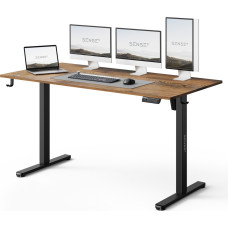 Sense7 Biurko SENSE7 NOJO LIGHT Ciemnobrązowe 140 cmx70 cm