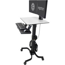 Ergotron ERGOTRON WorkFit-C Steh-Sitz-Arbeitsplatz Dual HD Fahrwagen bis 61cm 24Zoll Displays 14,7kg.Anhebung bis 63cm VESA 75x75 100x100mm