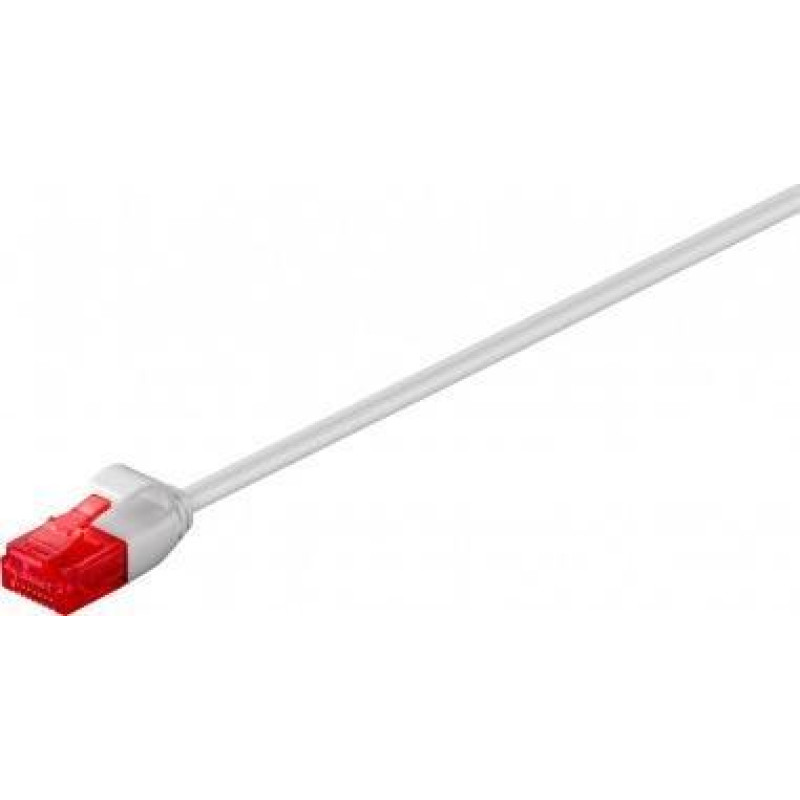 Noname CAT 6Smukły kabel połączeniowy,U/UTP, Szary - Długość kabla 15 m