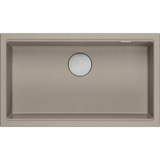 Graniteq Zlewozmywak GraniteQ LOGAN 110 GraniteQ zlewozmywak soft taupe 76x44x23,5 cm 1-komorowy wpuszczany z syfonem manualnym stal szlachetna
