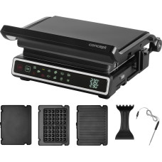 Concept Solution Grill elektryczny Concept Grill ellektryczny z termosondą i płytą do gofrów GE3550