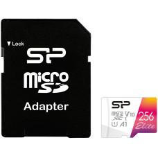 Silicon Power mälukaart microSDXC 256GB Elite + adapter