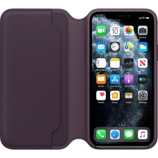Apple Skórzane etui folio do iPhone 11 Pro - śliwkowe-MX072ZM/A