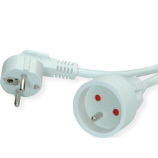 Value Przedłużacz, kabel zasilający AC 230V, UTE, biały, 5 m