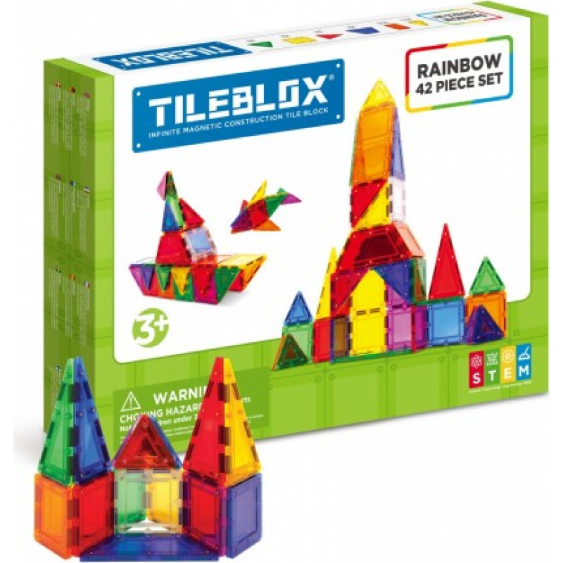 Magformers Magnetic blocks Tileblox Rainbow set 42 pieces
