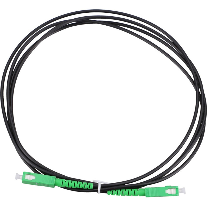 Extralink SC/APC-SC/APC Czarny | Patchcord | Jednomodowy, Simplex, 3mm, 2m