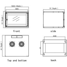 Techly Wall Rack Cabinet 19 6U prof. 320 Grey Assembled