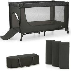 Kinderkraft travel cot JOY LIGHT GREY