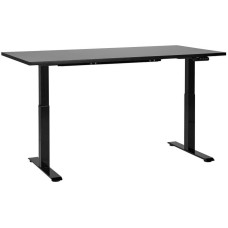 Beliani Biurko Beliani Biurko regulowane elektrycznie 160 x 72 cm czarne DESTINES