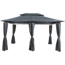 Beliani Pawilon ogrodowy 300 x 400 cm ciemnoszary COLOS
