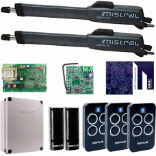 Faac NAPĘD DO BRAMY SKRZYDŁOWEJ GENIUS-MISTRAL-400LS/KIT - ZESTAW DO BRAMY DWUSKRZYDŁOWEJ FAAC