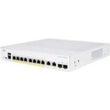 Cisco Cisco switch CBS350-8P-2G-UK, 8xGbE RJ45, 2xGbE RJ45/SFP, fanless, PoE+, 67W - REFRESH