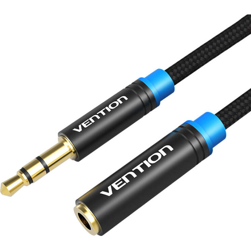 Vention Cable Audio Braided 3.5mm male-female Vention VAB-B06-B500-M 5m Black