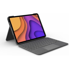 Logitech Logitech Folio Touch - Tastatur und Foliohulle - mit Trackpad - hinterleuchtet - Apple Smart connector - QWERTZ - Schweiz - Oxford Gray - fur Apple 10.9-inch iPad Air (4. Generation, 5. Generation)