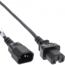Inline Kabel zasilający InLine 40pcs. pack Bulk-Pack InLine® Power Cable extension C15 straight to C14 socket straight black 1.8m