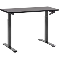Beliani Biurko regulowane manualnie 120 x 72 cm czarne DESTINES