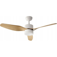 Beliani Wentylator sufitowy z lampą ANDERSON Z pilotem Jasnobrązowy