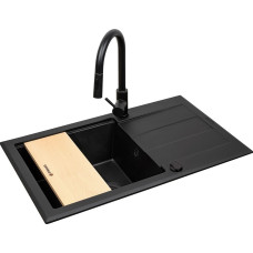 Pyramis Set - PYRAMIS SPARTA PLUS LUX (78X48) 1B 1D sink + IDEA BLACK EDITION BATTERY - 070175802BE - Volcano