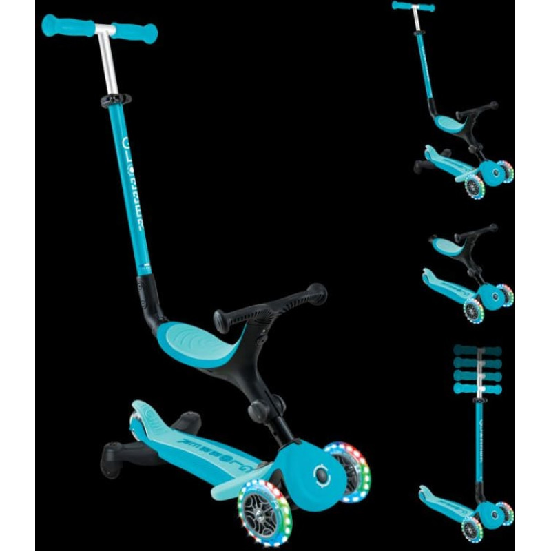 Globber Skūteris ar uzbraucamu sēdekli GO•UP ACTIVE LIGHTS 360 (749-300)