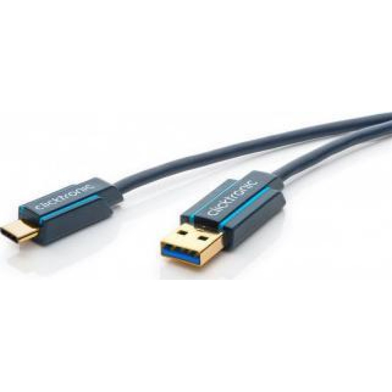 Clicktronic Kabel USB Clicktronic USB-A - USB-C 0.5 m Niebieski (JAB-3595613)