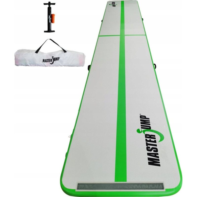 Master Dmuchany materac gimnastyczny MAS-B874-G 600 cm x 100 cm x 10 cm zielony