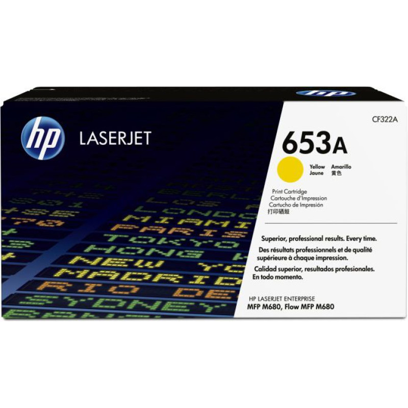 HP Toner HP 653A Yellow Oryginał  (CF322A)