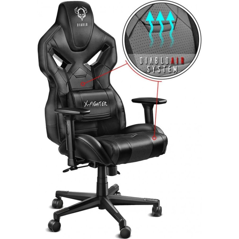 Diablo Chairs Fotel Diablo Chairs X-Fighter czarny
