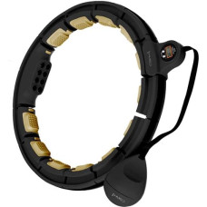 HMS Vingrošanas riņķis HHM13 HULA HOOP BLACK/GOLD MAGNETIC WITH WEIGHT + COUNTER HMS