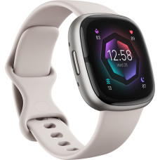 Fitbit Sense 2, lunar white/platinum