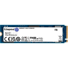 Kingston SSD|KINGSTON|NV2|1TB|M.2|PCIE|NVMe|Write speed 2100 MBytes/sec|Read speed 3500 MBytes/sec|2.2mm|TBW 320 TB|MTBF 1500000 hours|SNV2S/1000G