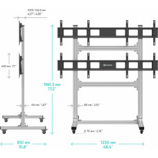 Onkron TV/VIDEO ACC FLOOR MOBILE ST./FSPRO2L22-S ONKRON