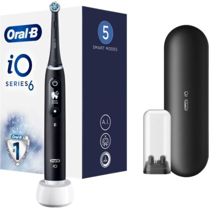 Oral-B Electric Toothbrush iO Series 6 with Travel Case Black Onyx EU