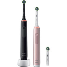 Oral-B Szczoteczka Oral-B Pro 3 3900 Duo Gift Edition 2 szt. Pink/Black