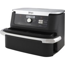 Ninja AF500EU fryer Double 10.4 L Stand-alone 2470 W Hot air fryer Black, Stainless steel