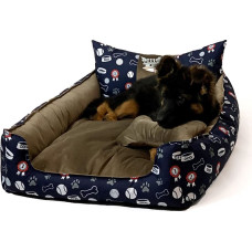 Go Gift Dog and cat bed XXL - brown - 110x90x18 cm