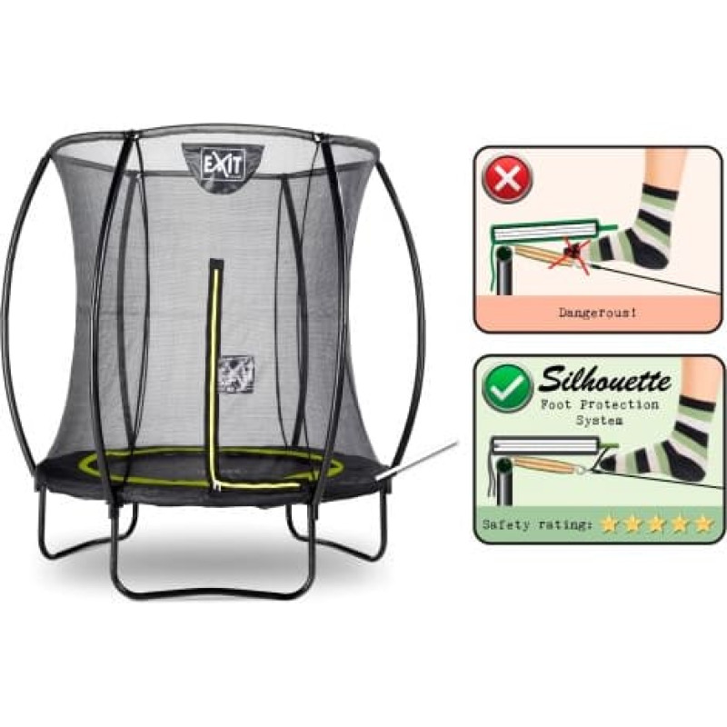 Exit Silhouette batuts ar tīklu ø183cm - Zaļa