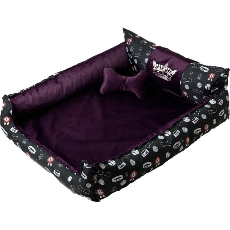 Go Gift Dog and cat bed L - purple - 90x75x16 cm