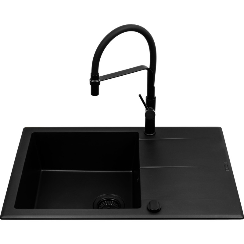 Pyramis Zlew. KEROS (76x48) 1B 1D Black Edition + Bateria FLEXOS
