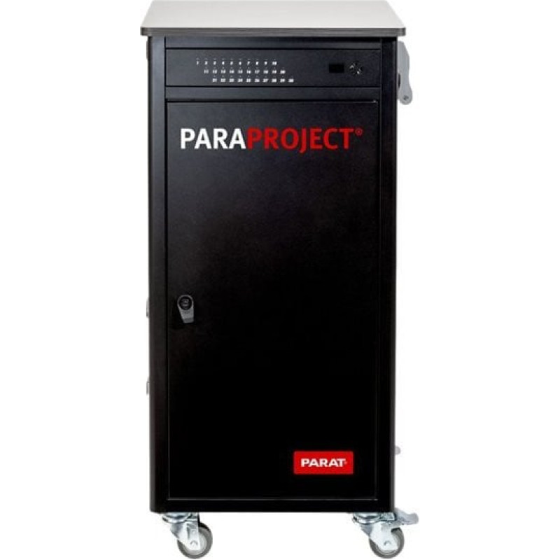 Parat PARAPROJECT Trolley i32 f�r bis zu 32 Tablets iOS/Android Charge&Sync inkl USB-A auf USB-C Kabel