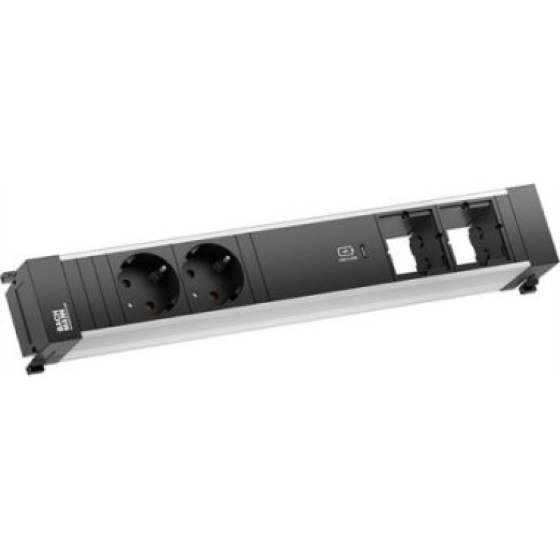 Bachmann Listwa zasilająca Bachmann BACHMANN POWER FRAME 2xCEE7/3, 1xUSB C Oplader 2xCM 0,2m GST18