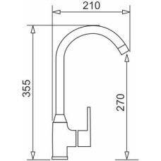 Pyramis Zlewozmywak ATHENA 62x50 1B 1D LEN + bateria LUNGO