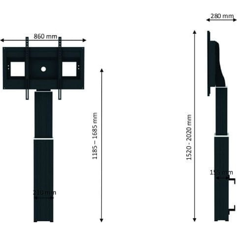 Neomounts Stojak podłogowy PLASMA-W2500BLACK 42'' - 100''