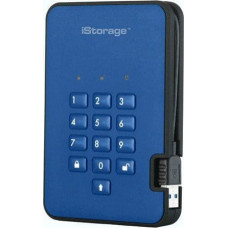 Istorage Dysk zewnętrzny HDD iStorage diskAshur2 2TB Niebieski (IS-DA2-256-2000-BE)