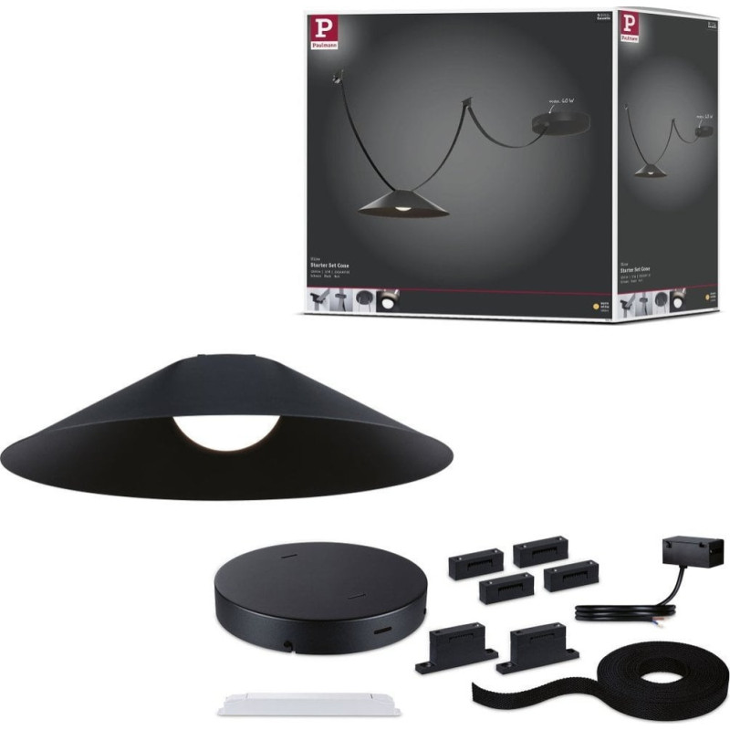 Paulmann Zestaw kompletny systemu ULine CONE LED 5m czarny max.60W 230V/48V czarny / aluminum