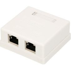 Extralink | Gniazdo natynkowe | 2x RJ45 KAT5E STP