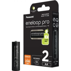 Panasonic Įkraunamos baterijos Panasonic ENELOOP Pro BK-3HCDE/2BE, 2500 mAh, 500 (2xAA)