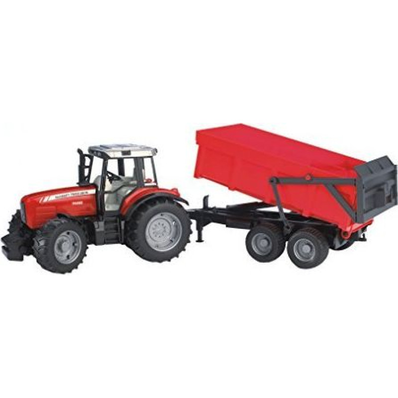 Bruder Traktor Massey Ferguson 7480 z przyczepą wywrotką