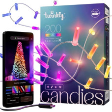 Twinkly Candies LED Christmas tree lights TWKC200RGB-T Candle shape